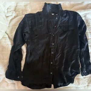 Equipment silk shirt print details size S black